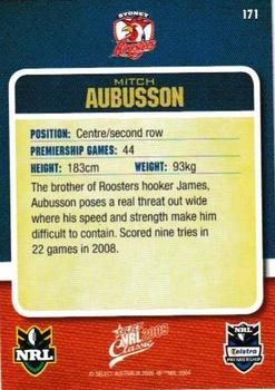 2009 Select Classic #171 Mitch Aubusson Back